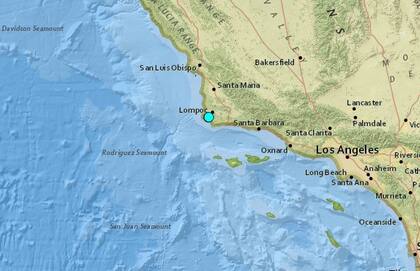 El temblor más fuerte de las últimas 24 horas en territorio continental estadounidense fue uno ocurrido cerca de Lompoc, California
