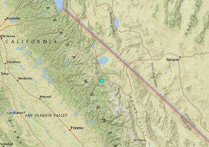 El temblor más fuerte de las últimas 24 horas en territorio continental estadounidense fue uno ocurrido cerca de Mammonth Lakes, California