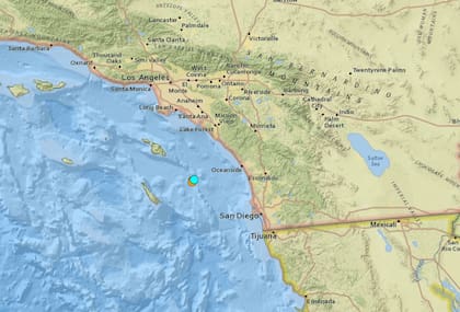 El temblor más fuerte de las últimas 24 horas en territorio continental estadounidense fue uno ocurrido cerca de San Clemente Island, California