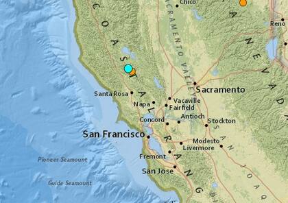 El temblor más fuerte de las últimas 24 horas en territorio continental estadounidense fue uno ocurrido cerca de Geysers