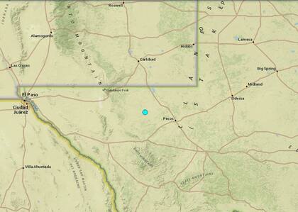 El temblor más fuerte de las últimas 24 horas en territorio continental estadounidense fue uno ocurrido cerca de Toyah, Texas