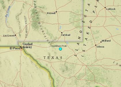El temblor más fuerte de las últimas 24 horas en territorio continental estadounidense fue uno ocurrido cerca de Whites City, Nuevo México