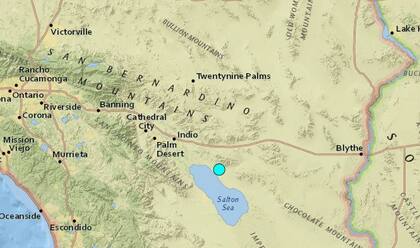 El temblor más fuerte de las últimas 24 horas en territorio continental estadounidense fue uno ocurrido cerca de North Shore, California