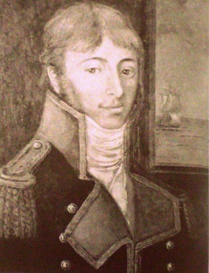 El teniente de navío Cándido Lasala, quien actuó en las dos Invasiones Inglesas. Em 1807 recibió heridas mortales. Tenía 36 años.