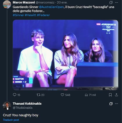 El tenista australiano se tomó con humor este encuentro