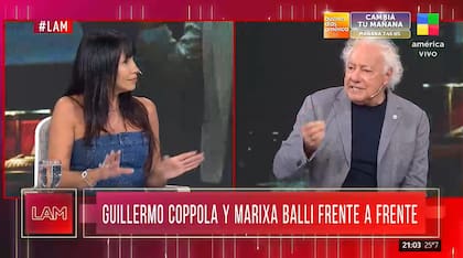 El tenso cruce entre Marixa Balli y Guillermo Coppola en LAM