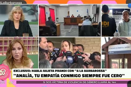 El tenso momento se vivió durante una conversación telefónica de Prandi con A la Barbarossa (Foto: Captura de TV / Telefe(