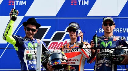 El tenso podio de MotoGP en San Marino