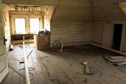 El tercer piso de la casa llamado ártico antes de ser remodelado. Imagen: Discovery