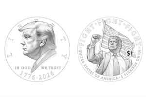 El Tesorero de EE.UU., Brandon Beach, escribió en X que se trata de un "primer borrador" de la moneda que conmemora el 250.º aniversario de Estados Unidos