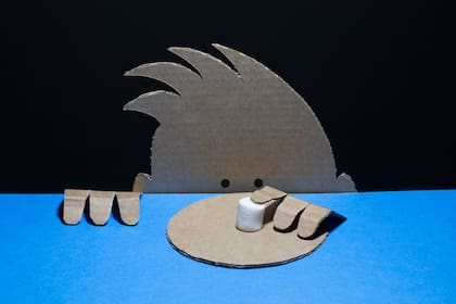 El test del malvavisco pone a los chicos frente a un malvavisco, con una regla: no tocarlo por 20 minutos, con la promesa de recibir dos golosinas si la cumplen