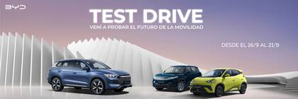El test drive de BYD será desde el 16/9 hasta el 21/9