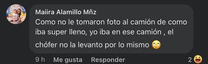 El testimonio de la usuaria que presuntamente abordaba ese mismo camión