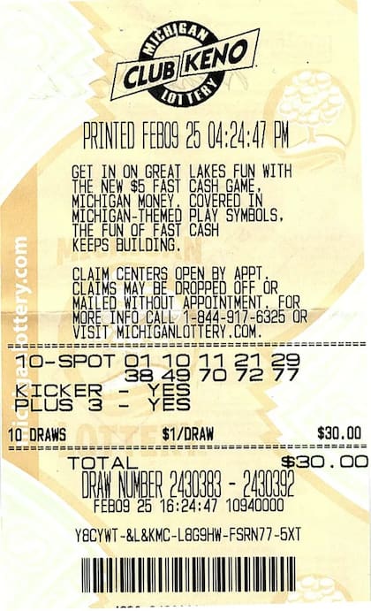 El ticket ganador de lotería