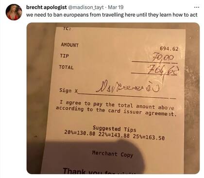 El ticket que expuso en redes sociales