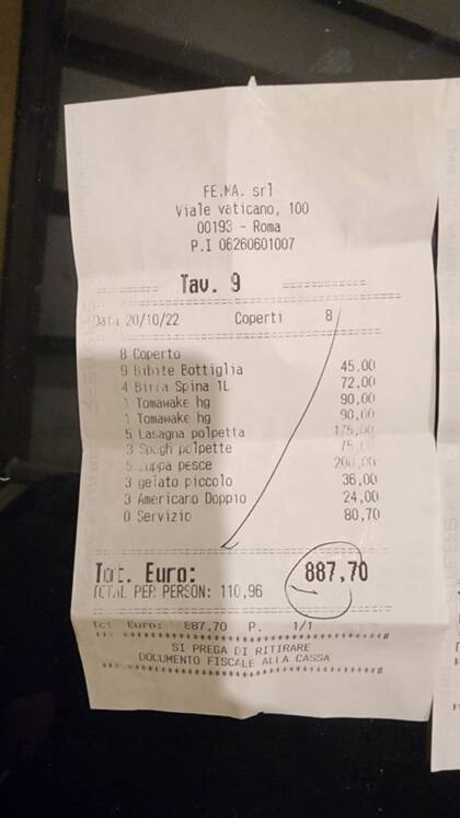 El ticket que se visualizó en el video