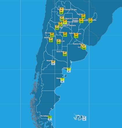 El tiempo en las diferentes provincias del país