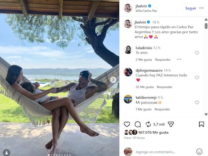 "El tiempo pasa rápido en Carlos Paz", aseguró J Balvin