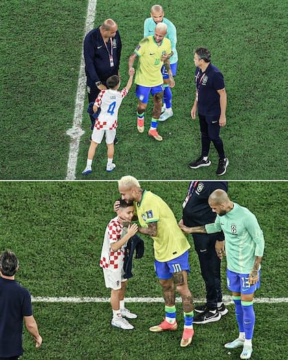 El tierno gesto de Ivan Perisic con Neymar tras la eliminación de Brasil