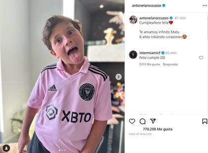 El tierno mensaje de Antonela Roccuzzo a Mateo Messi por su cumpleaños