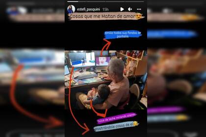 El tierno momento que protagonizaron el doctor y su hijo (Foto Instagram @estefi_pasquini)