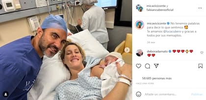 El tierno posteo de Mica Viciconte tras el nacimiento de su primer hijo con Fabián Cubero