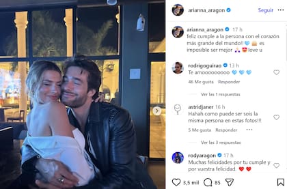 El tierno posteo que Arianna subió en honor al cumpleaños número 46 de Rodrigo Guirao Díaz