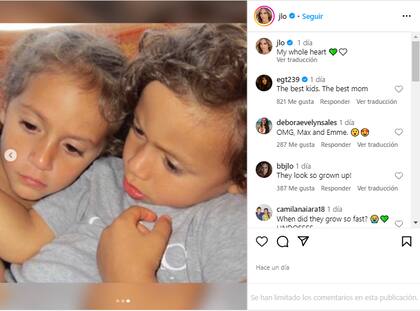 El tierno posteo que hizo Jennifer Lopez sobre sus hijos (Foto: Instagram @jlo)