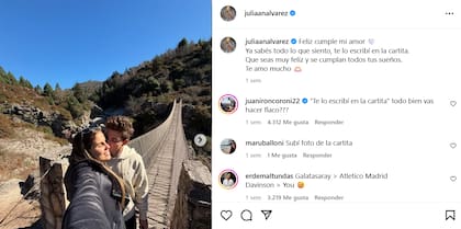 El tierno posteo que le dedicó Julián en sus redes