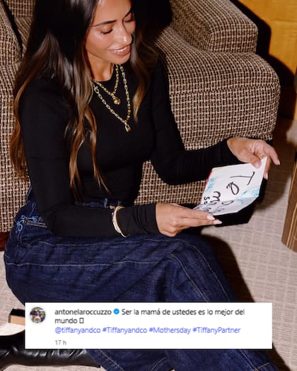 El tierno regalo que recibió Anto Roccuzzo de parte de sus hijos (Foto: Instagram @antonelaroccuzzo)