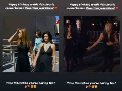 El tierno saludo de Jennifer Aniston a Courteney Cox, con quien lleva más de 20 años de amistad