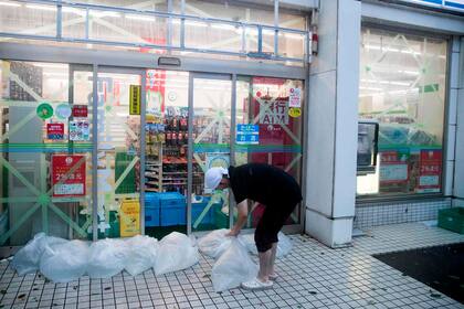 El tifón en Japón