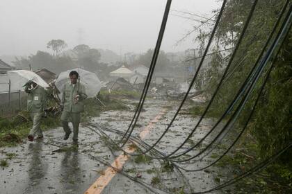 El tifón en Japón