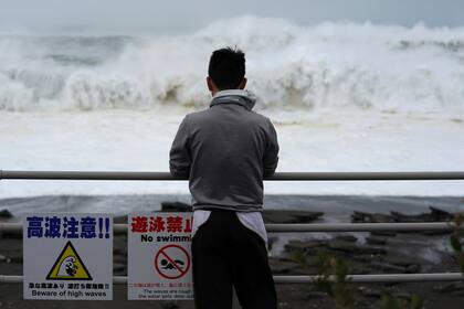 El tifón en Japón