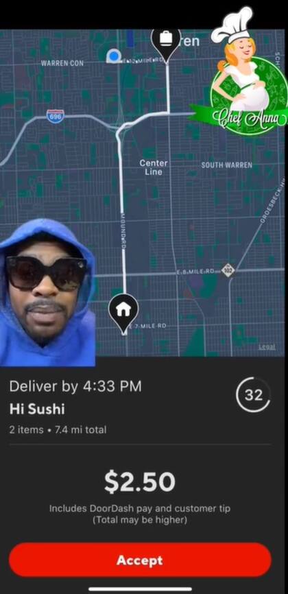 El tiktoker mostró la distancia que debía recorrer sin la entrega de propina