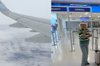 El tiktoker planteó la pregunta sobre si se puede volar solo con pasaporte extranjero y grabó la prueba completa en el aeropuerto