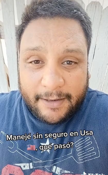 El tiktoker salió bien librado después de no usar seguro de auto en Estados Unidos