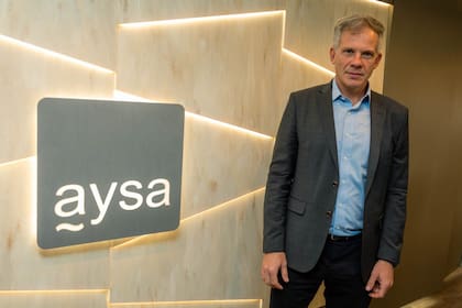El titular de Aysa, Alejo Maxit, quien exhibe que la empresa puede ser un negocio rentable a partir de los ingresos que percibe por el servicio de agua.