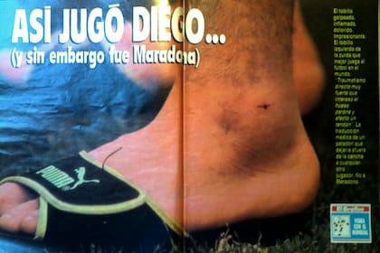 El tobillo de Diego, en el 90