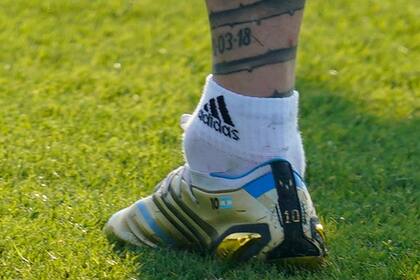 El tobillo derecho de Lionel Messi