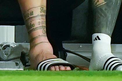 El tobillo inflamado de Lionel Messi