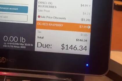 El total de lo que gastó la usuaria de TikTok en el supermercado