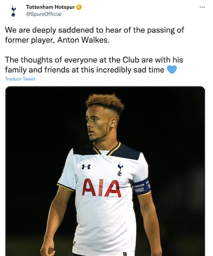 El Tottenham lamentó la pérdida de la familia de Anton Walkes