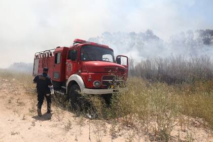 El trabajo de los bomberos en los incendios en Ezeiza