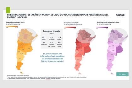 El trabajo en negro, según la región del país