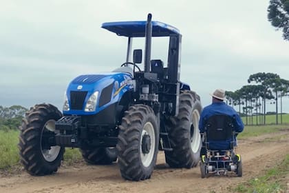 El tractor es el primero en el mundo para personas con discapacidad
