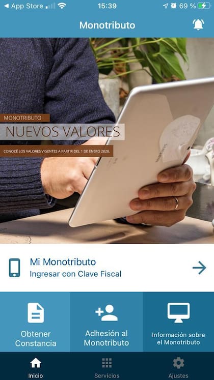 El trámite para darse de alta como monotributista también se puede hacer desde la aplicación para celulares Monotributo