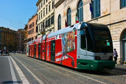 El tranvía de Roma, Italia