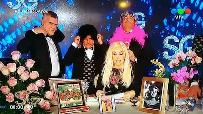 El trío junto a Susana Giménez