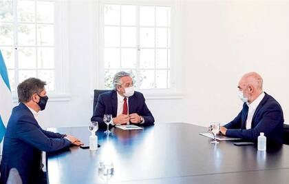 Rodríguez Larreta estuvo el miércoles pasado con Alberto Fernández y Axel Kicillof en Olivos